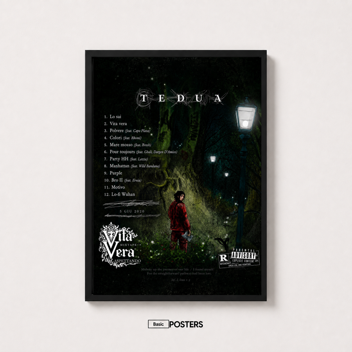 Poster Album Tedua "Vita Vera"