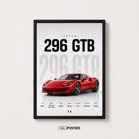Poster Ferrari 296 GTB