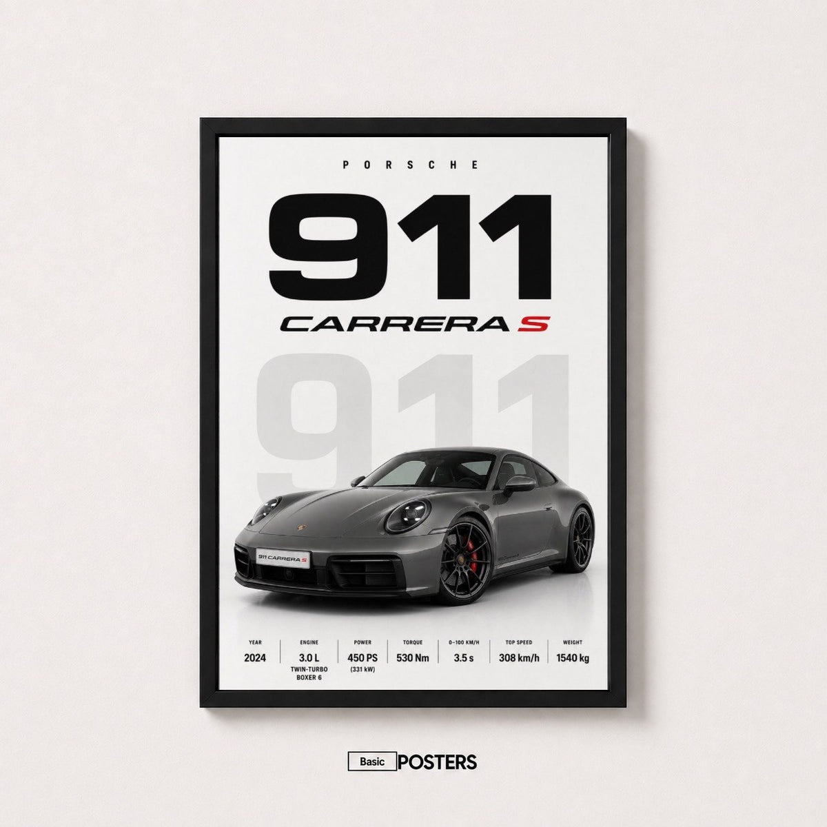 Poster Porsche 911 Carrera S