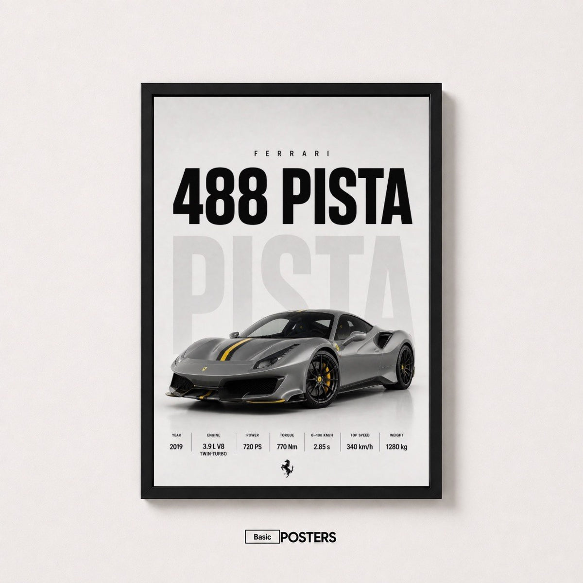 Poster Ferrari 488 PISTA